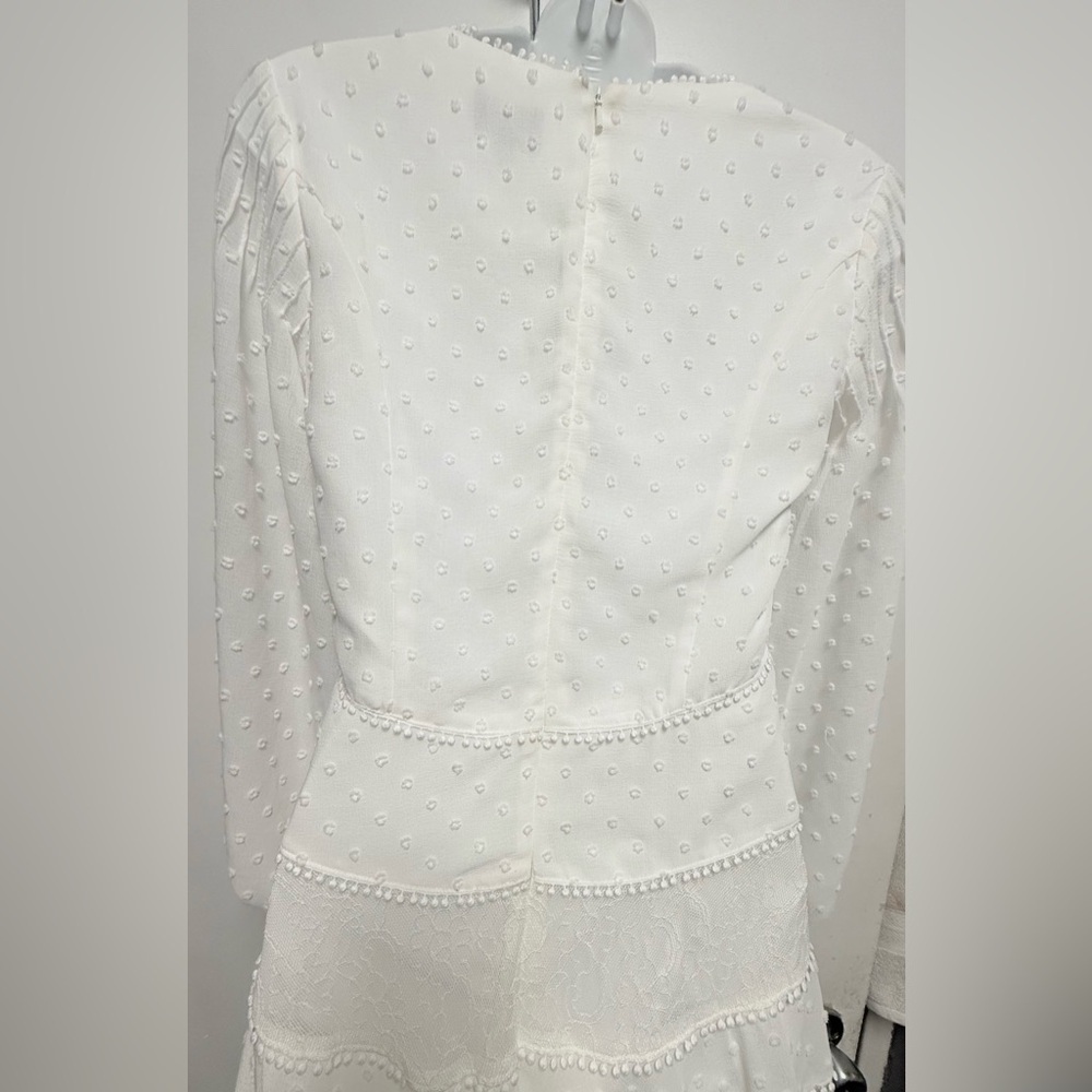 Bardot White Long Sleeve Dress - Picture 6 of 10
